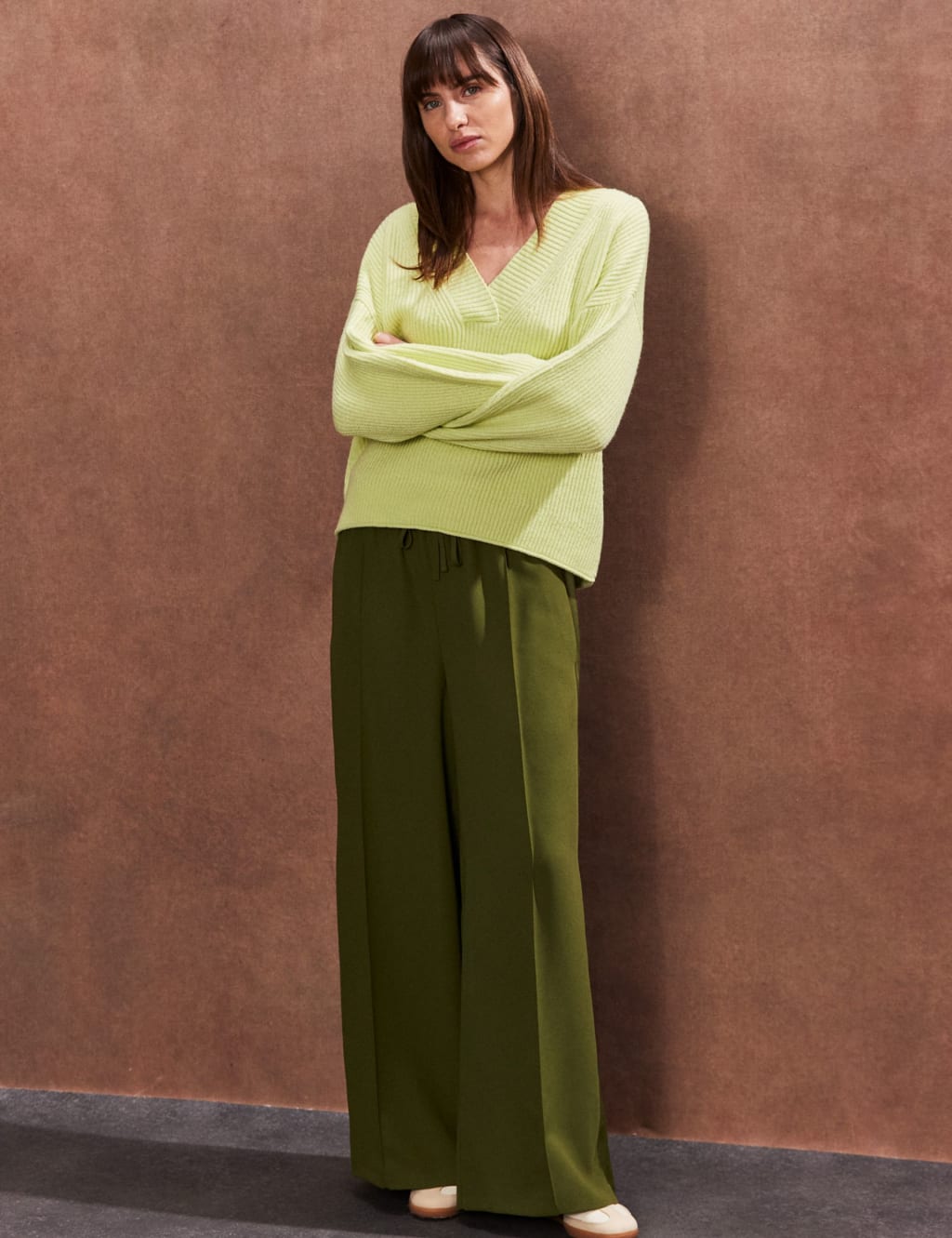 Satin Side Stripe Wide Leg Trousers 2 of 5