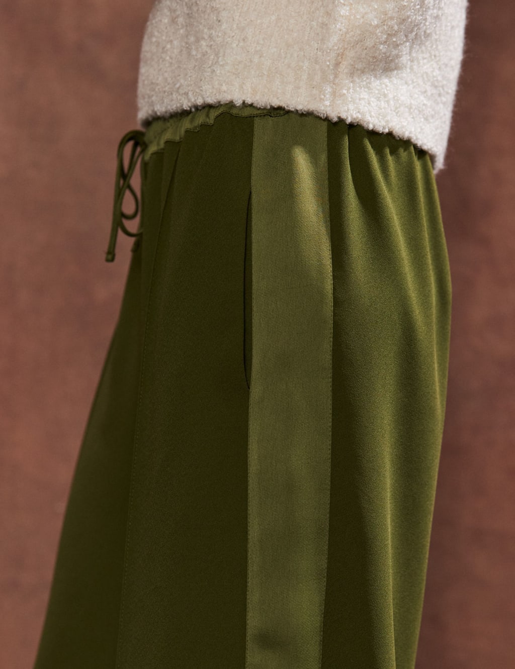 Satin Side Stripe Wide Leg Trousers 4 of 5