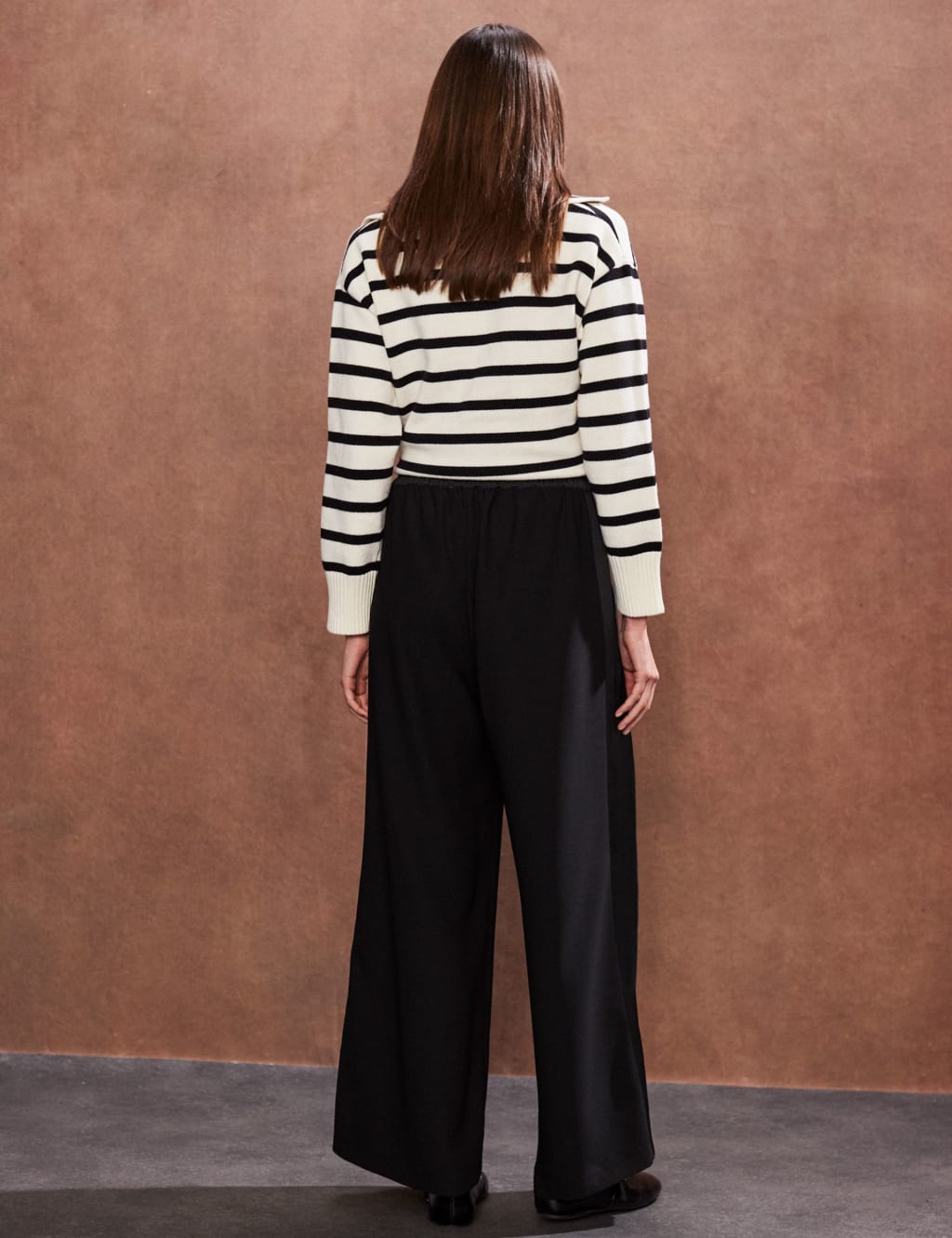 Satin Side Stripe Wide Leg Trousers 3 of 4