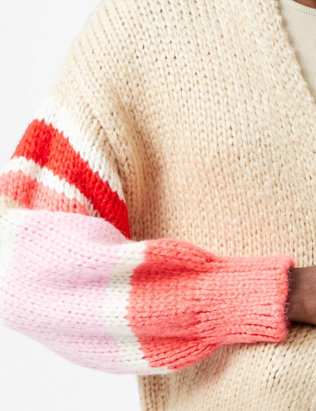 Colour Block Edge to Edge Cardigan 3 of 3