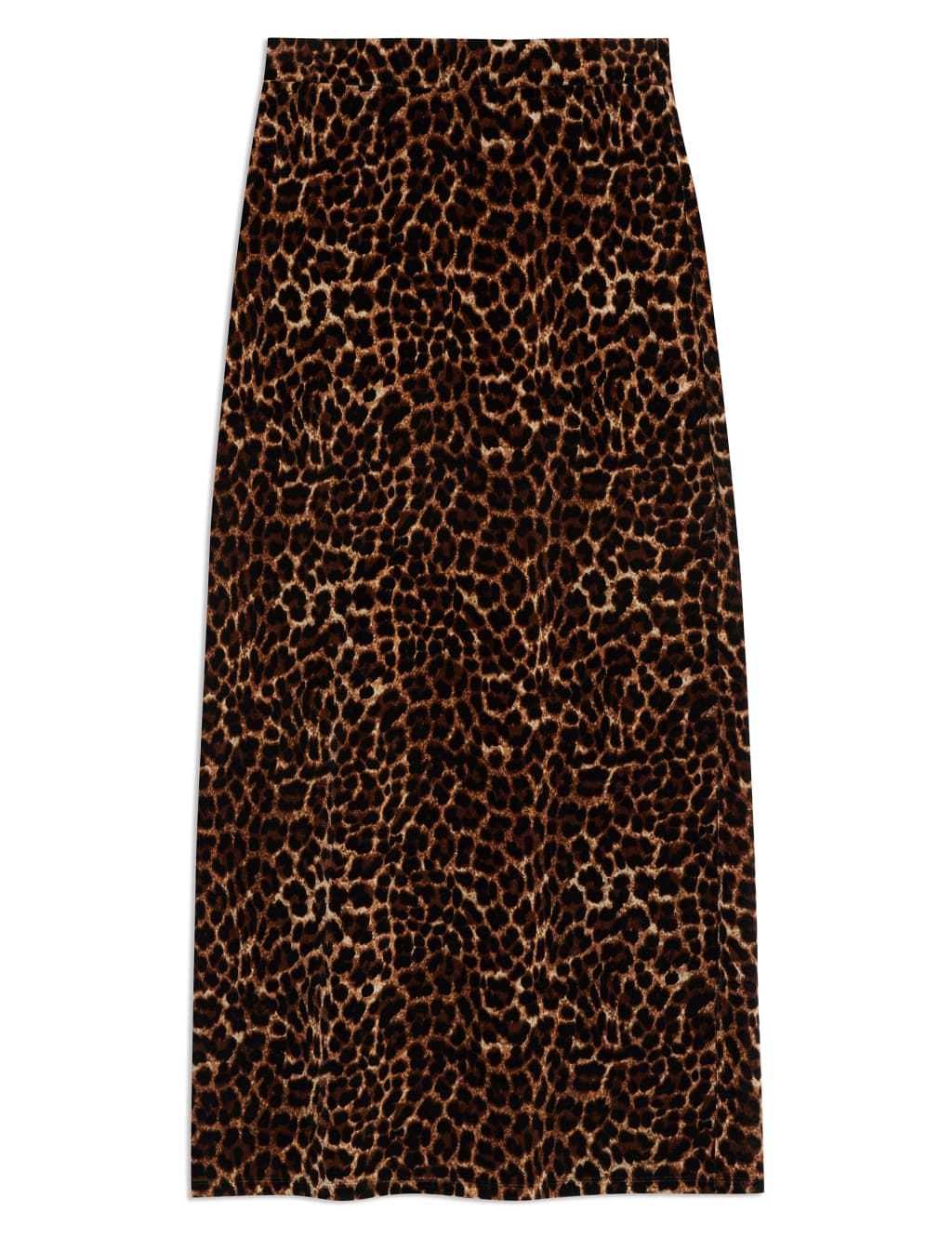 Velvet Animal Print Midi Pencil Skirt 2 of 6