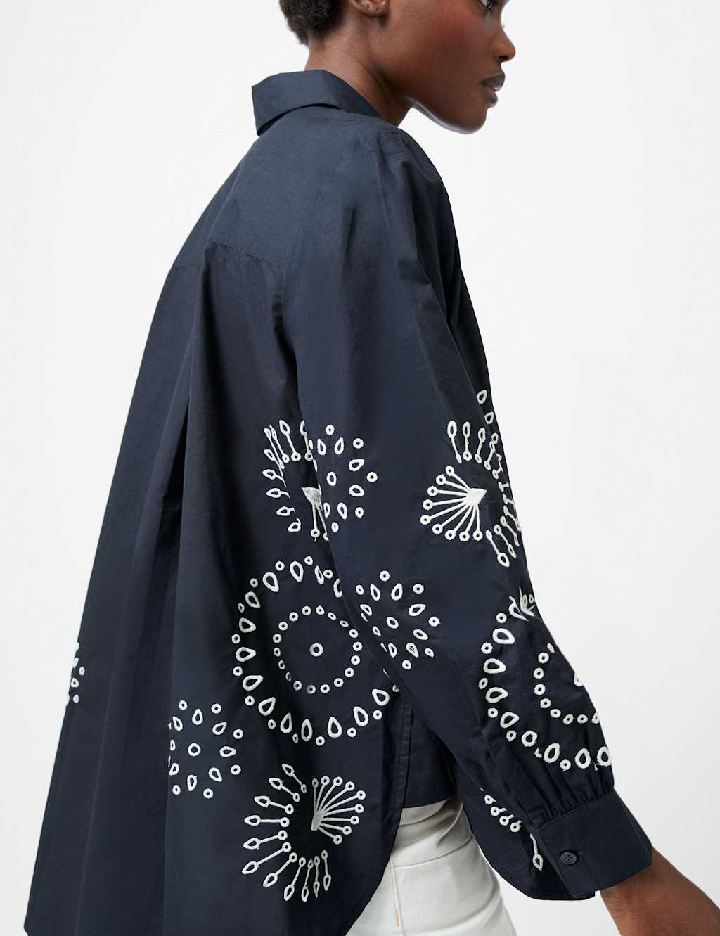 Pure Cotton Embroidered Button Through Shirt 2 of 2