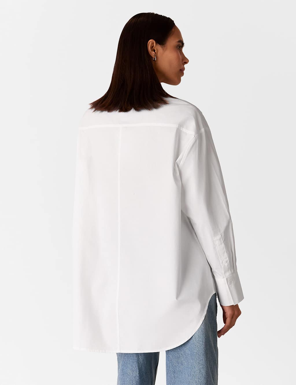 Pure Cotton Collared Oversized Shirt 3 of 4