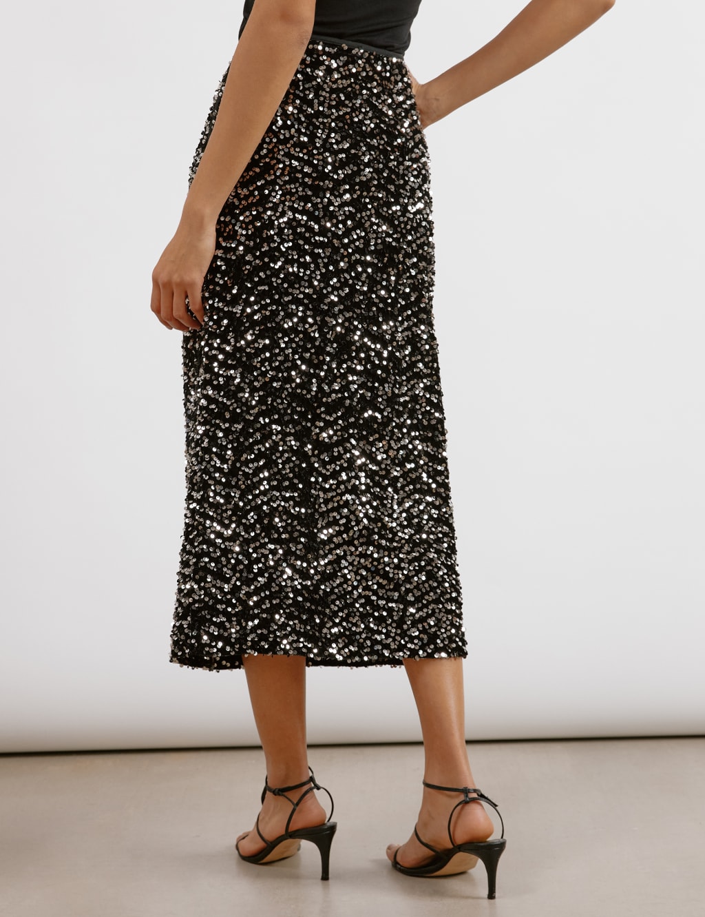 Velvet Sequin Maxi Pencil Skirt | Albaray | M&S