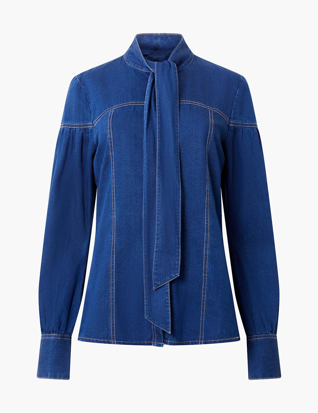 Pure Cotton Tie Neck Shirt 2 of 3