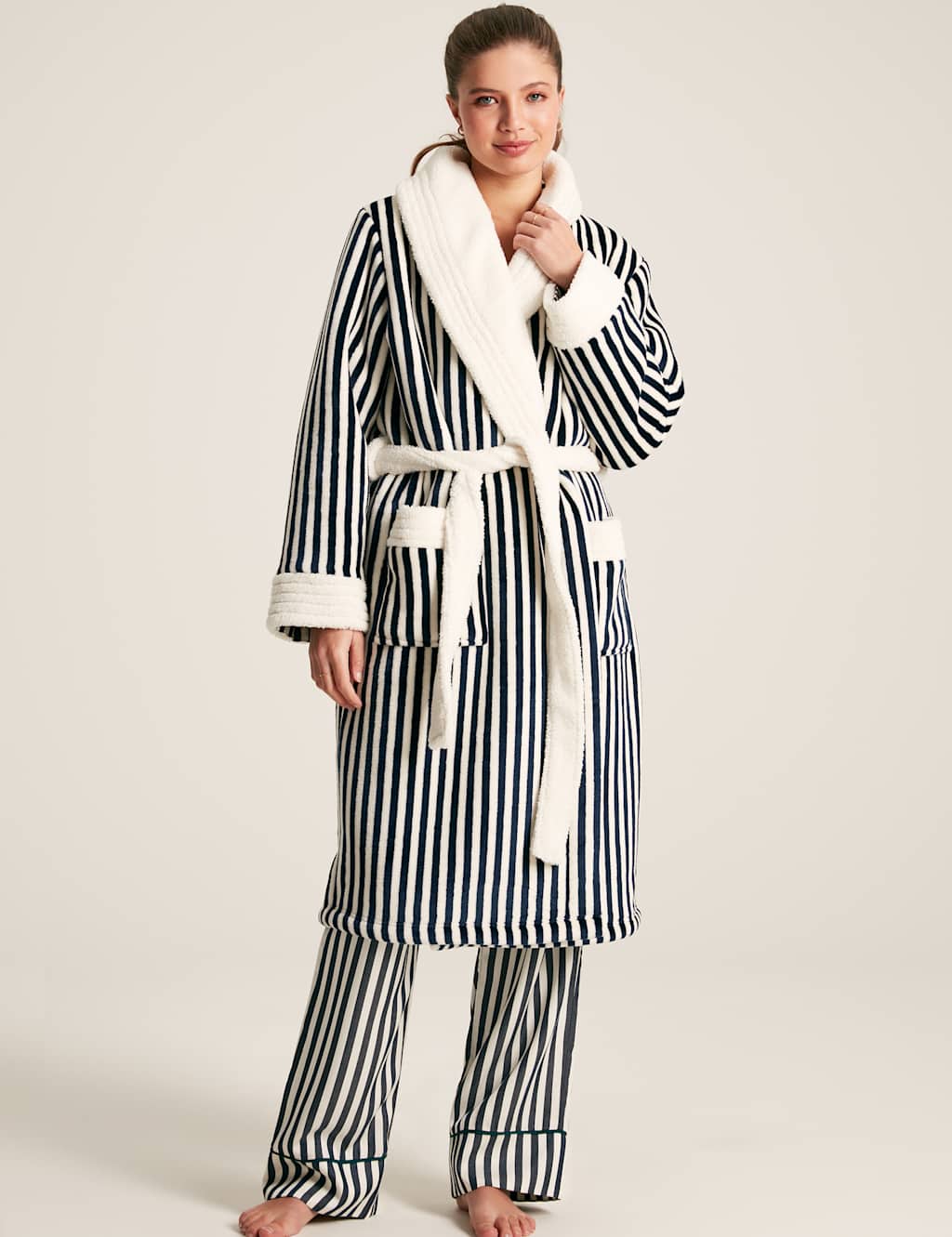 Fleece Striped Robe 1 of 5