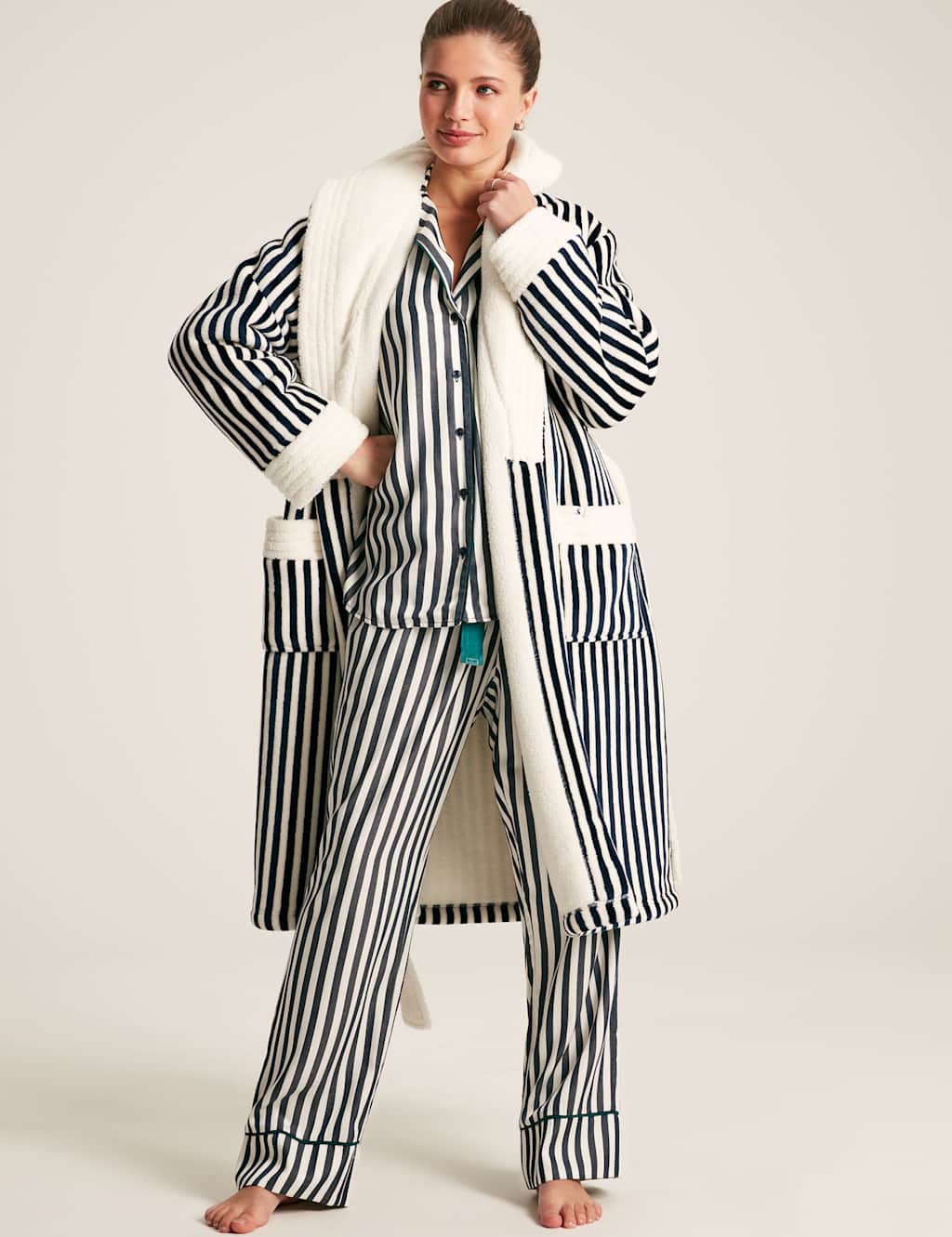 Fleece Striped Robe 2 of 5