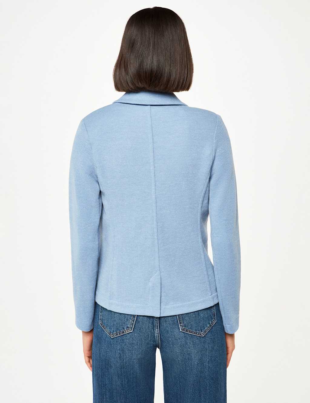 Jersey Slim Single Breasted Blazer Jacket 4 of 4