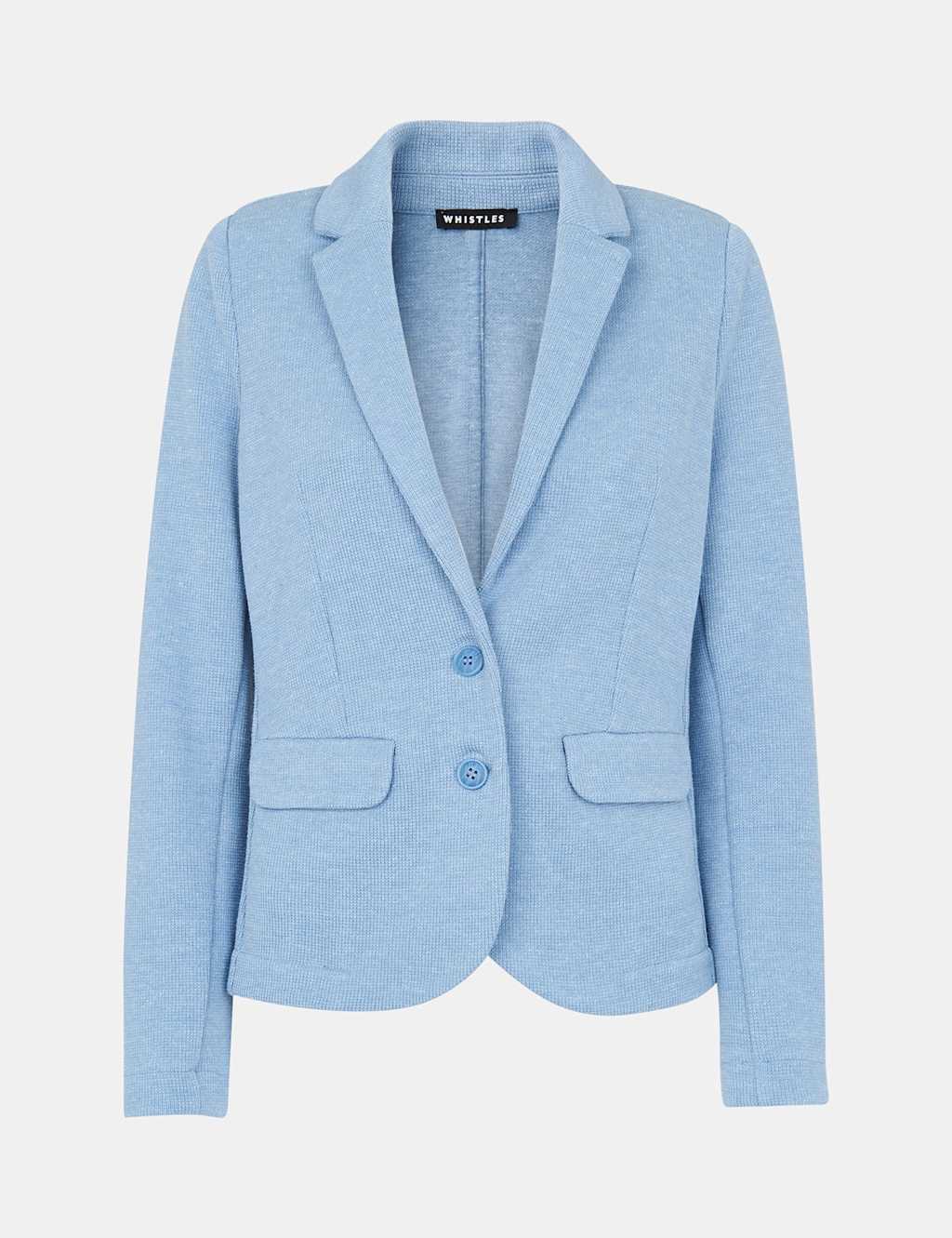 Jersey Slim Single Breasted Blazer Jacket 2 of 4