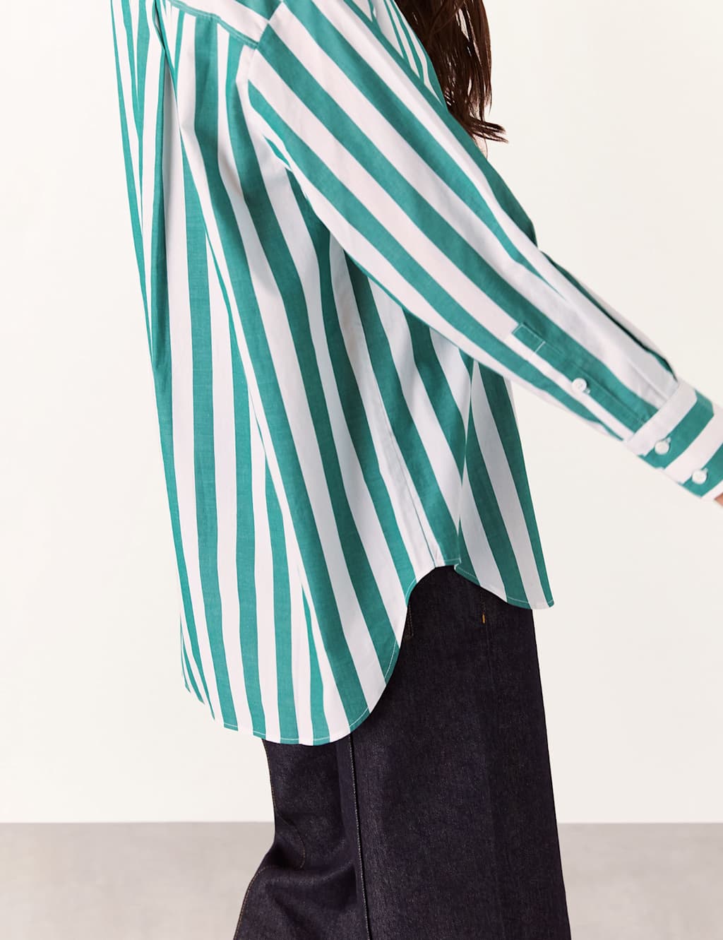 Pure Cotton Striped Collared Relaxed Shirt 3 of 4