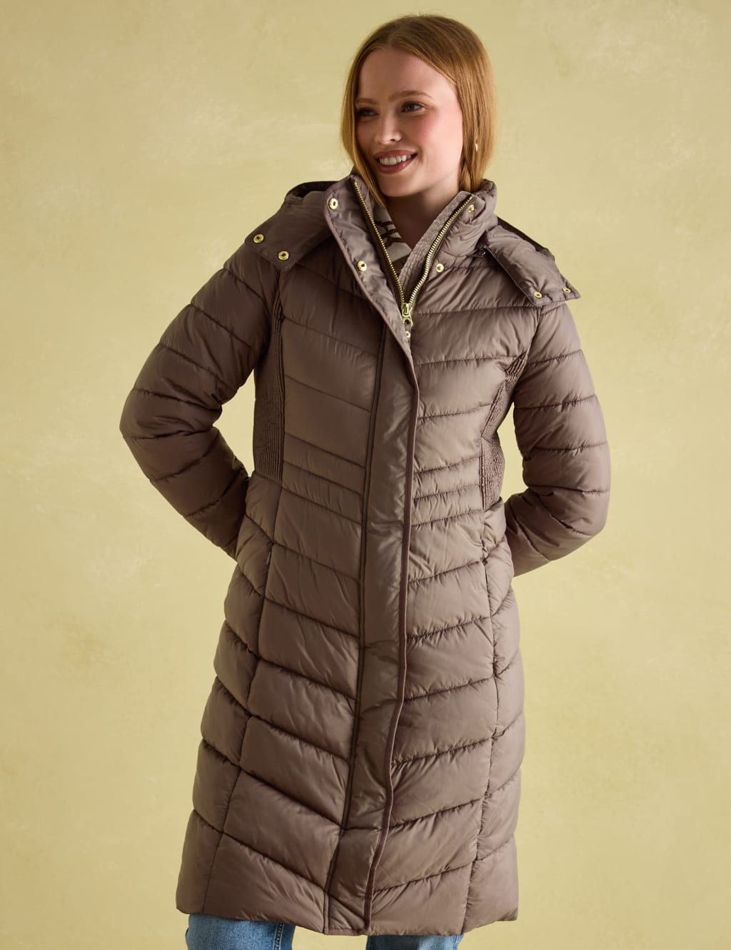 Longline womens padded coat cheap