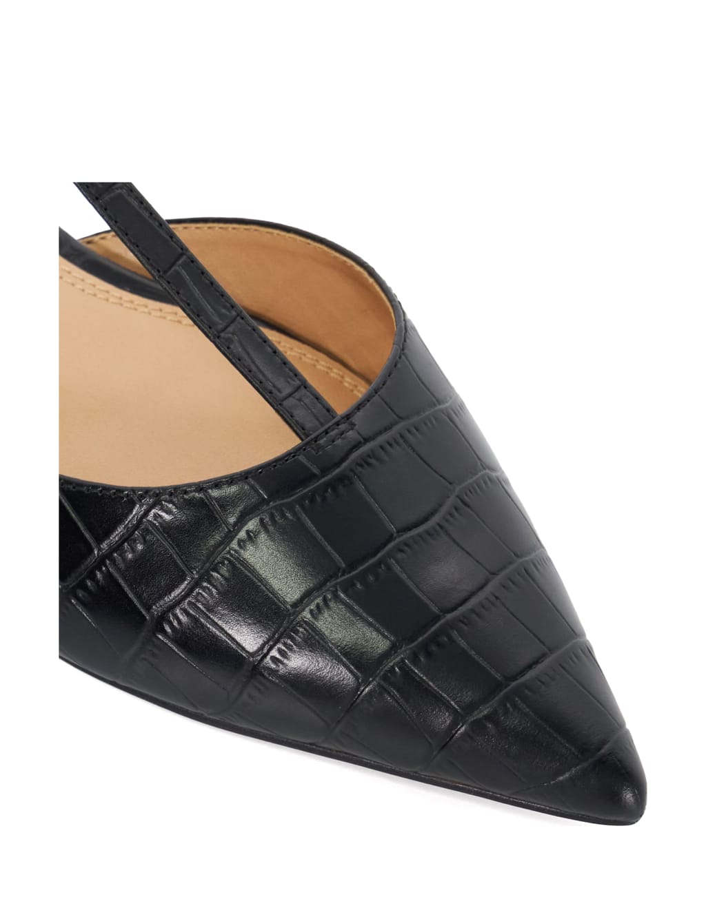 Leather Ankle Strap Flat Pointed Shoes 5 of 5