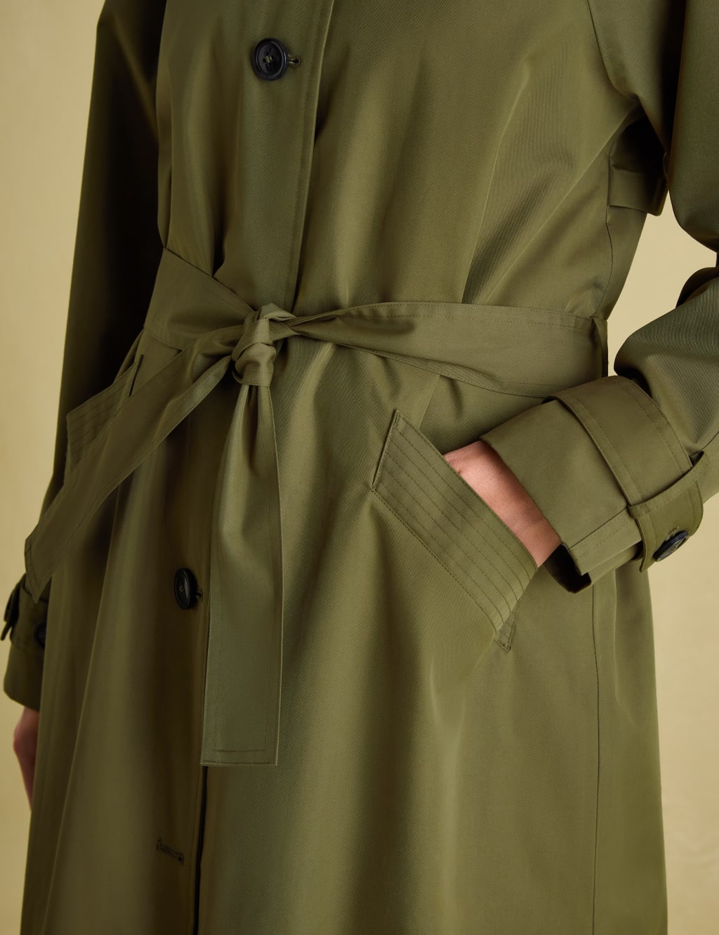 Cotton Rich Waterproof Belted Trench Coat 6 of 6