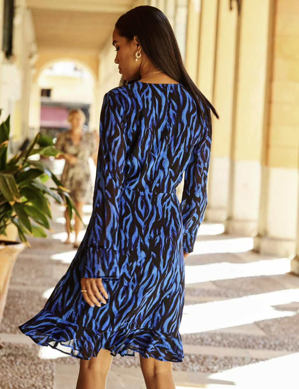 Animal Print V-Neck Mini Wrap Dress 5 of 6