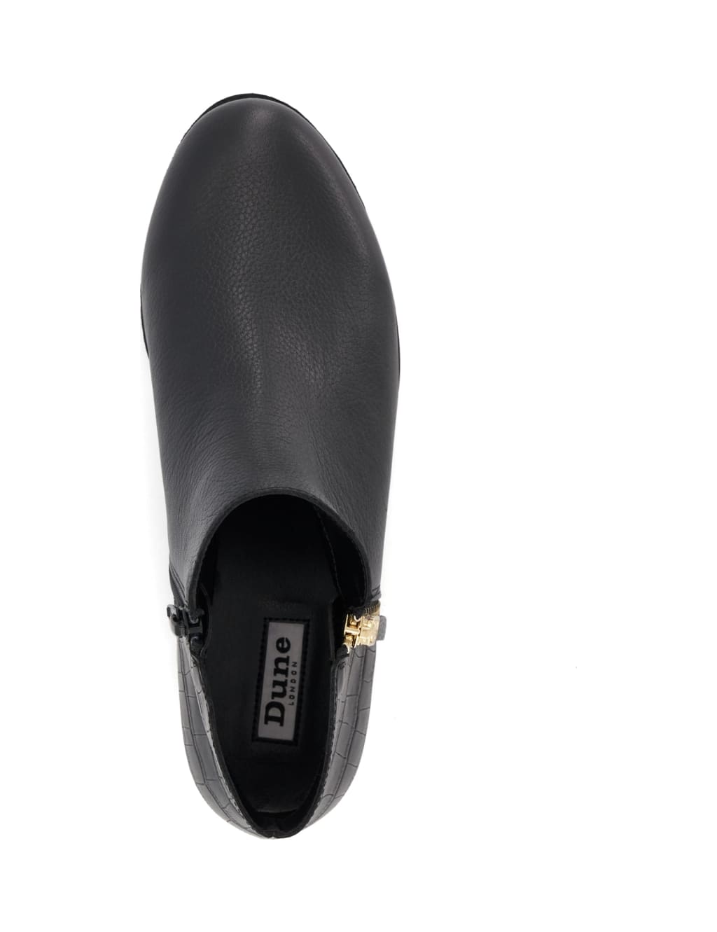 Leather Croc Flat Ankle Boots Dune London M S