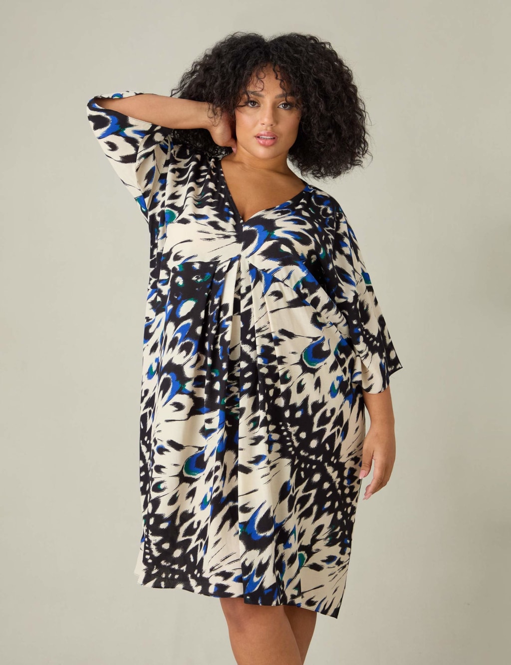 Chinese butterfly printed maxi shift dress cheap