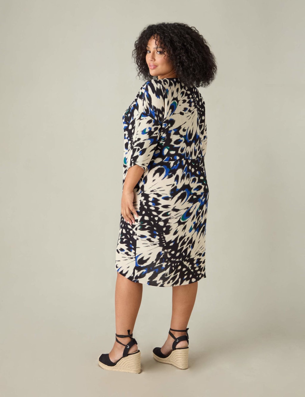 Chinese butterfly printed maxi shift dress online