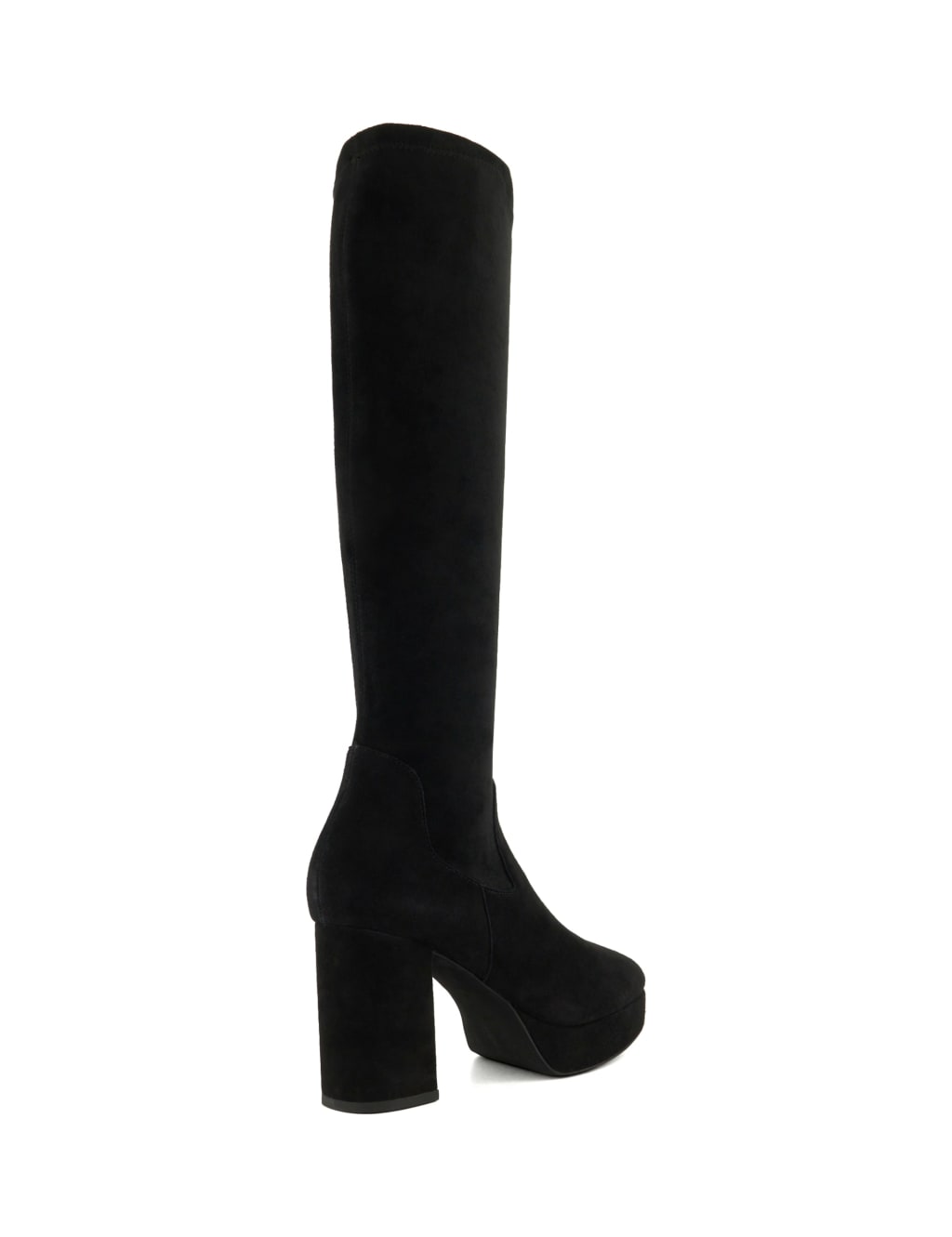 Suede platform boots knee high hotsell