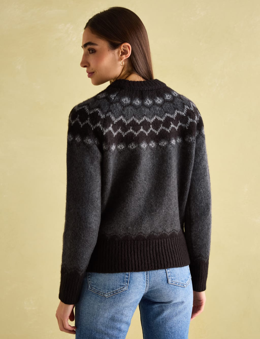 Fair Isle Crew Neck Jumper with Wool 5 of 7