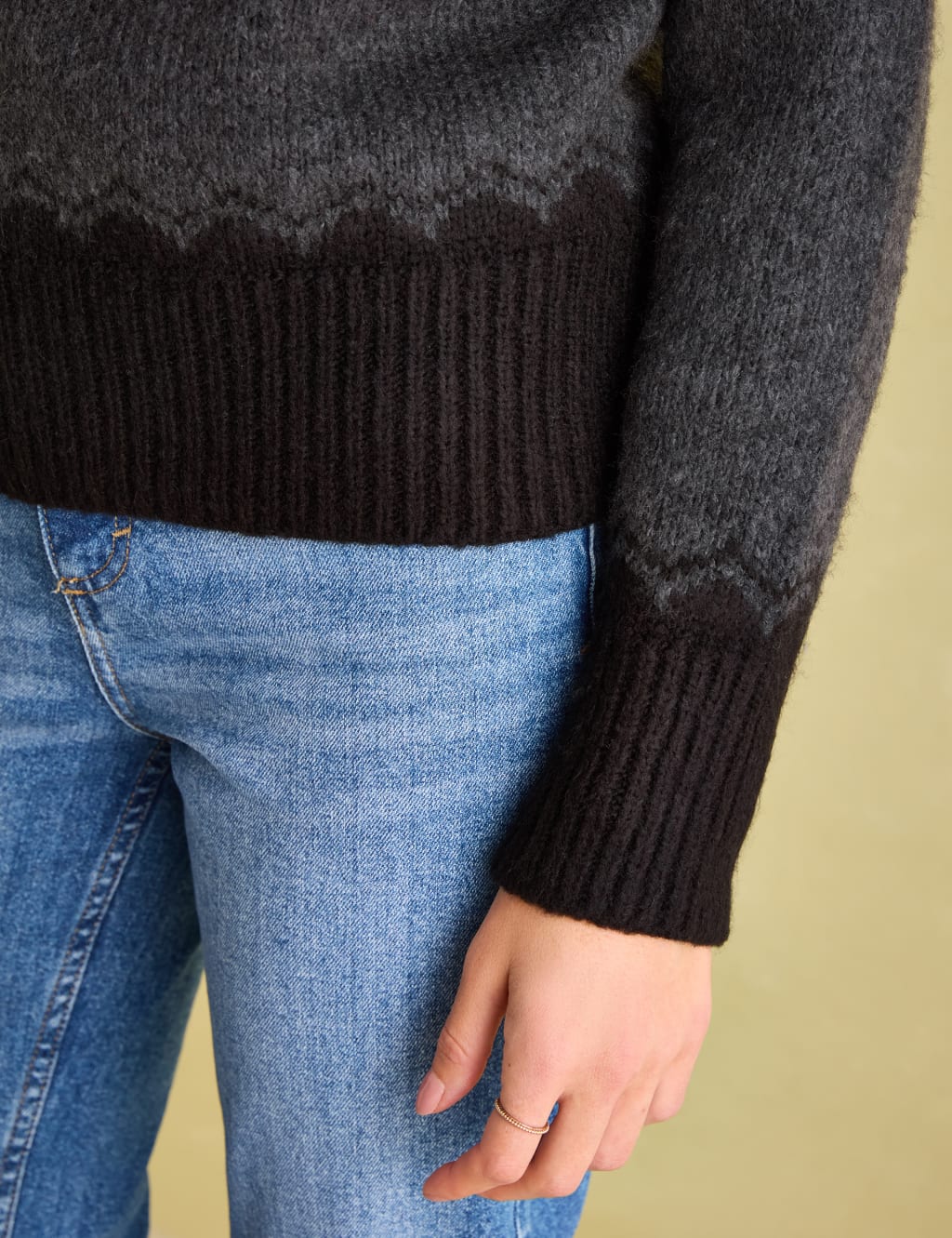 Fair Isle Crew Neck Jumper with Wool 7 of 7