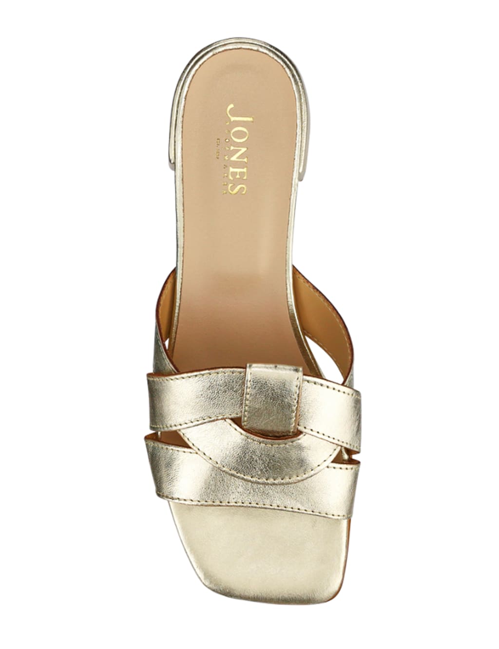 Leather Metallic Block Heel Mules 4 of 6