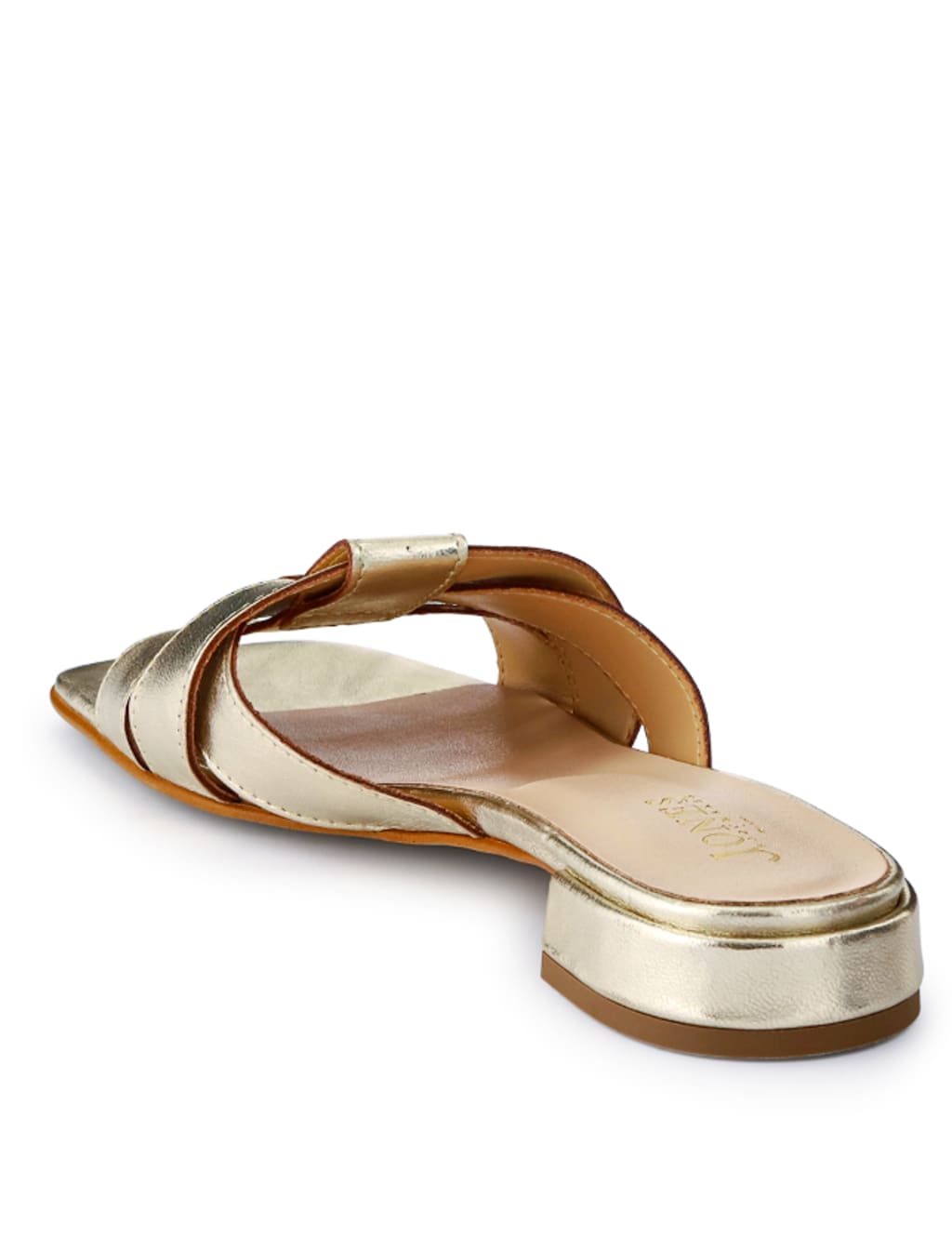 Leather Metallic Block Heel Mules 6 of 6