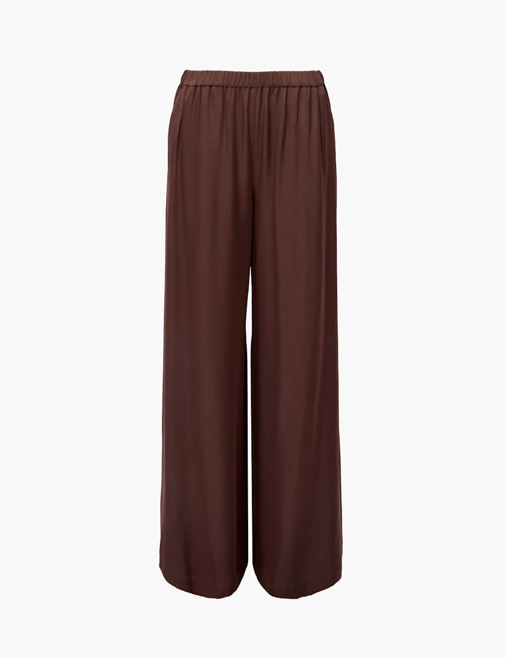 Satin Elasticated Waist Wide Leg Trousers 2 of 3