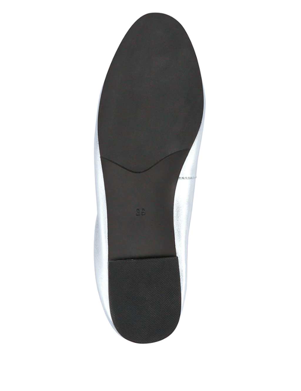 Leather Metallic Flat Ballet Pumps 7 of 7