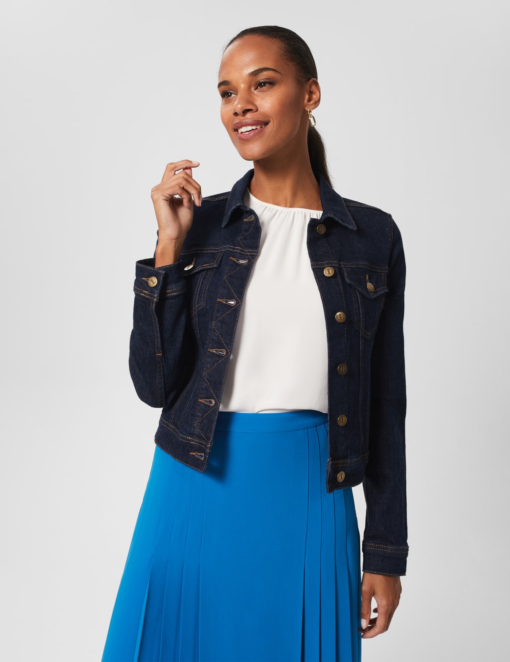 M&s pink denim jacket clearance