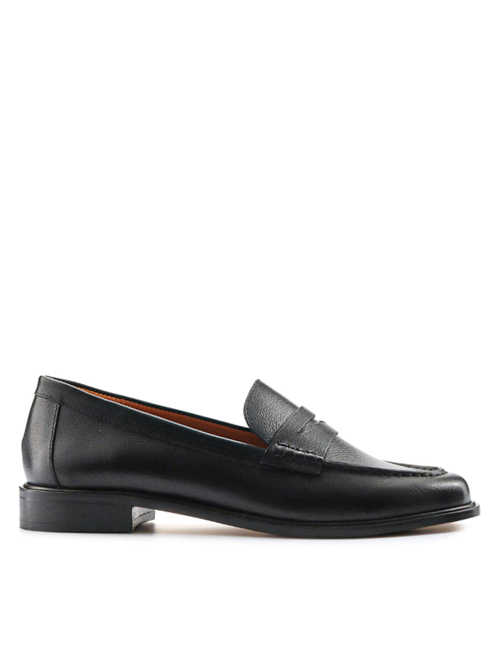 Wide Fit Leather Block Heel Loafers 2 of 7