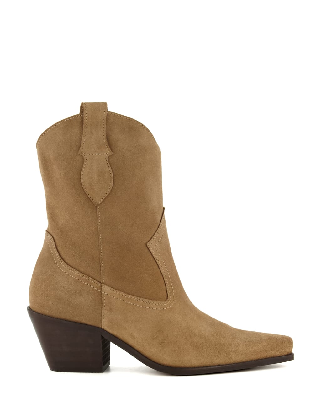 Suede Pull On Western Boots