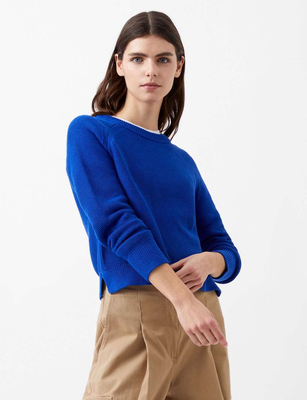 Pure Cotton Textured Relaxed Jumper 3 of 3