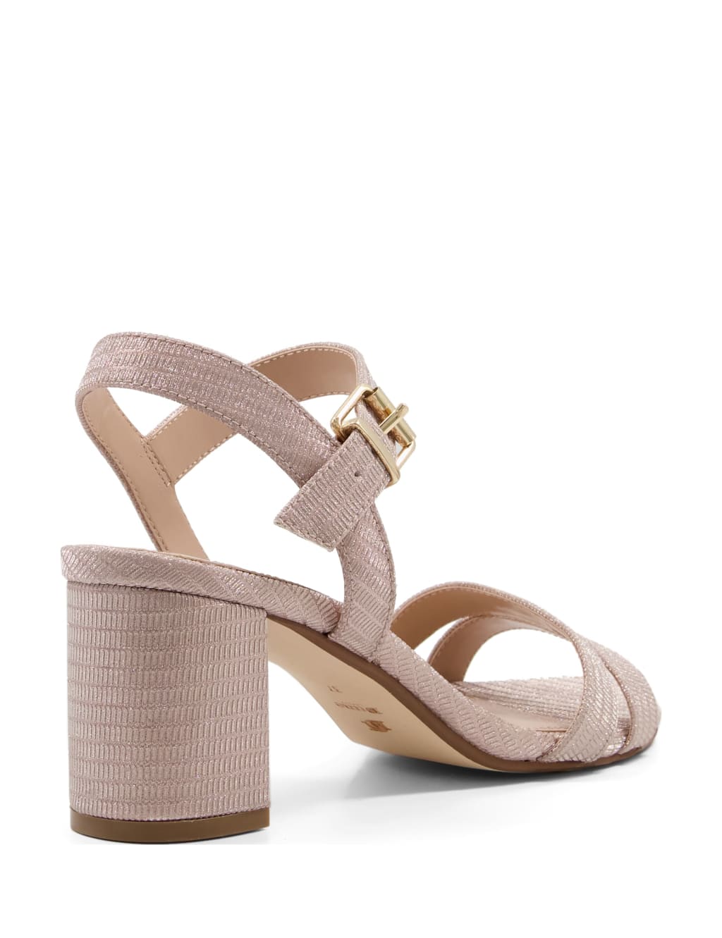 Glitter Ankle Strap Block Heel Sandals 4 of 5