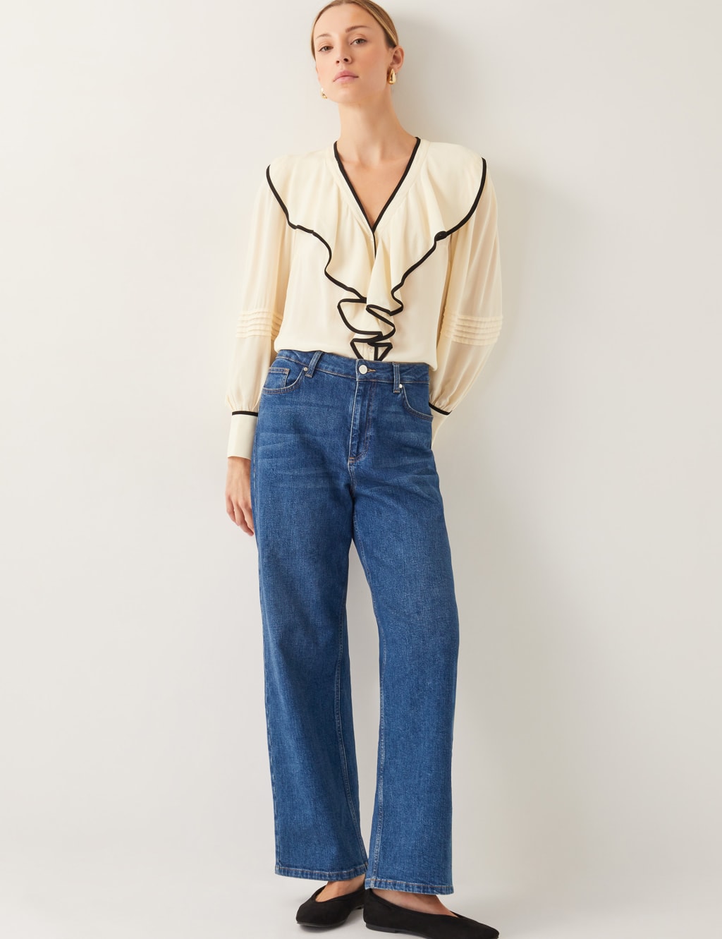 V-Neck Ruffle Blouse 2 of 4