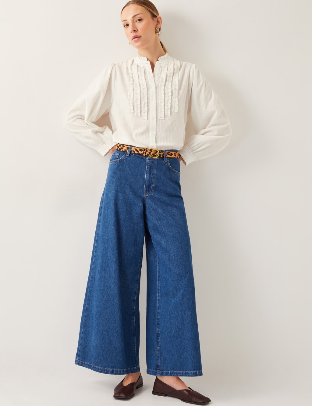 Pure Cotton Frill Detail Blouse 2 of 4