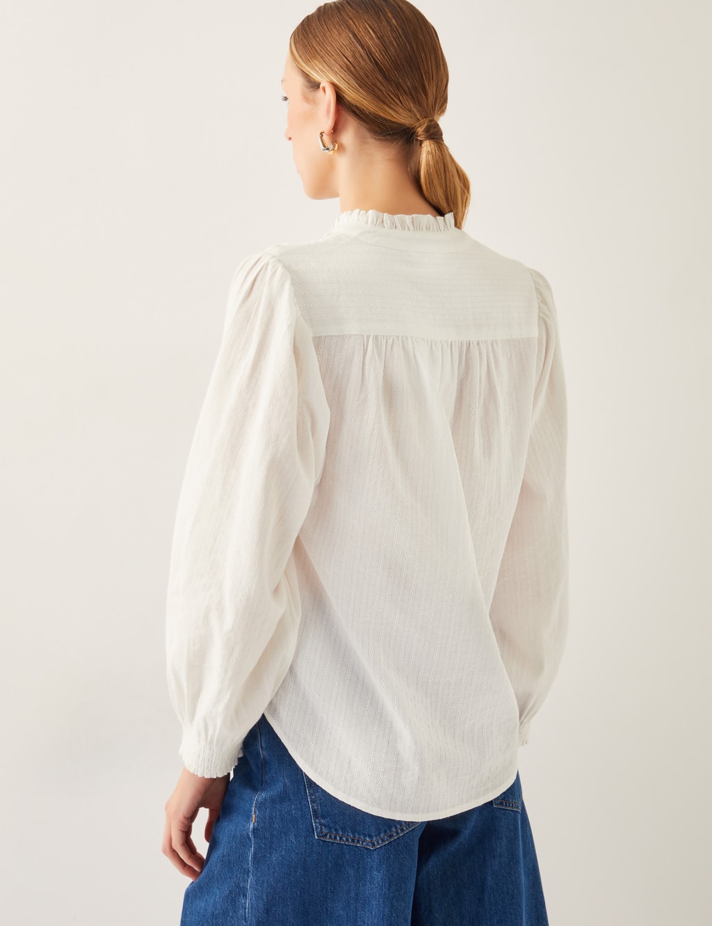 Pure Cotton Frill Detail Blouse 4 of 4
