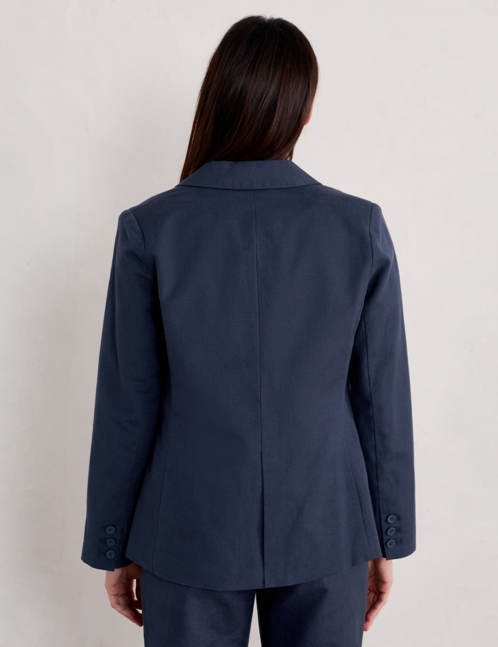 Linen Blend Single Breasted Blazer 4 of 5