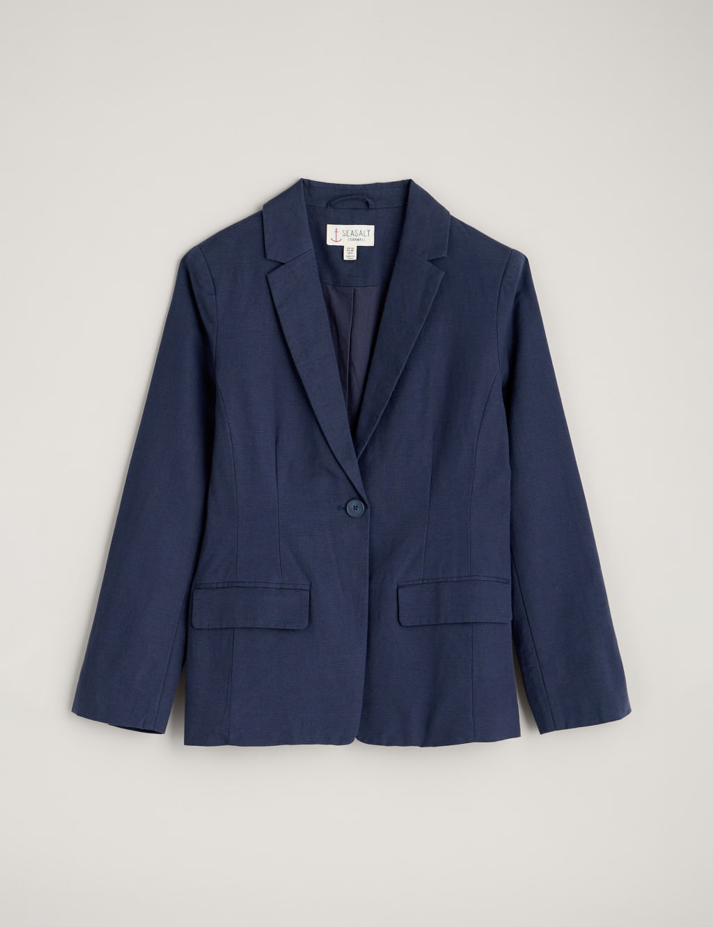 Linen Blend Single Breasted Blazer 2 of 5