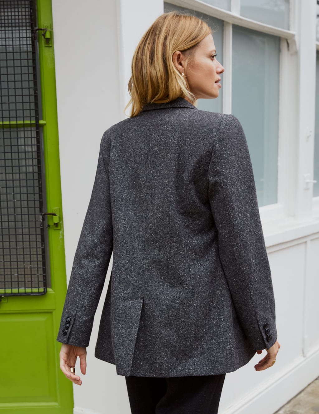 Wool Blend Tailored Blazer 5 of 6