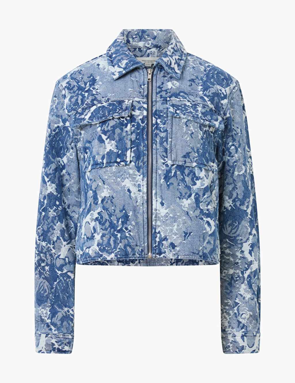 Denim Jacquard Collared Jacket 2 of 3