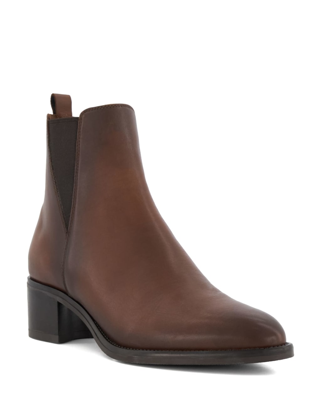 Leather Block Heel Ankle Boots 2 of 4