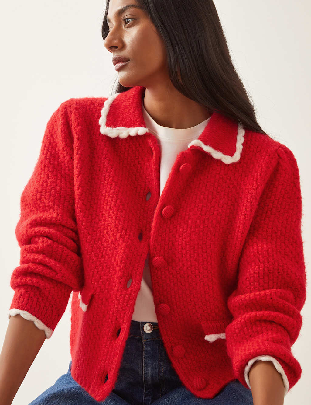 Collared Button Front Cardigan 3 of 4
