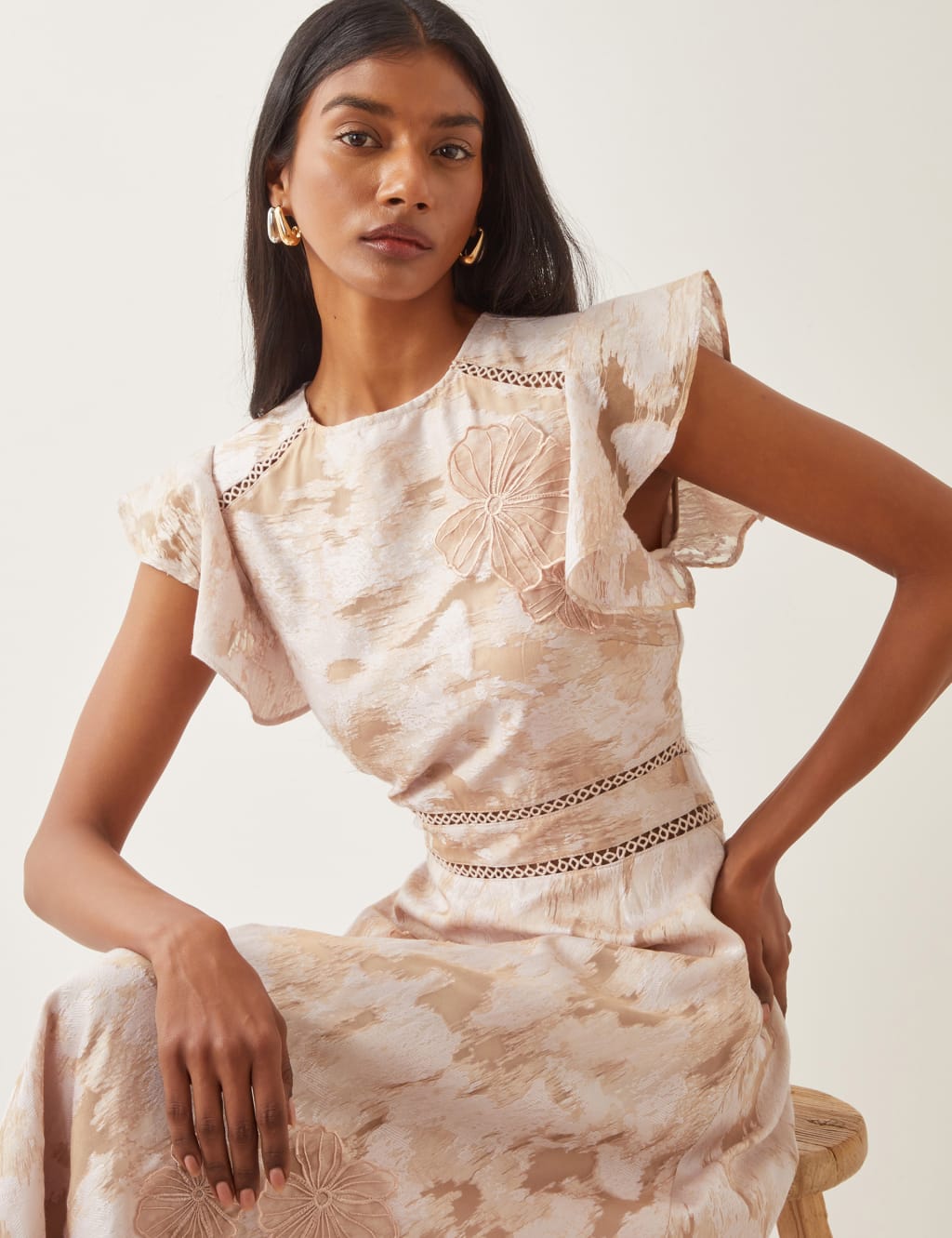 Jacquard Embroidered Midaxi Tea Dress 2 of 4