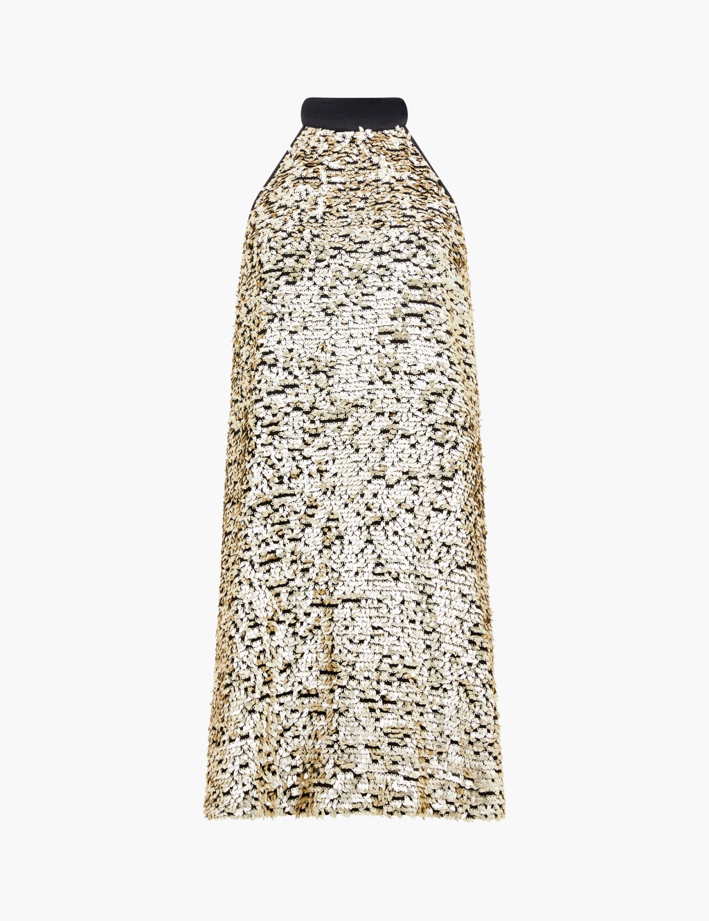Sequin Halter Neck Mini Swing Dress 2 of 3