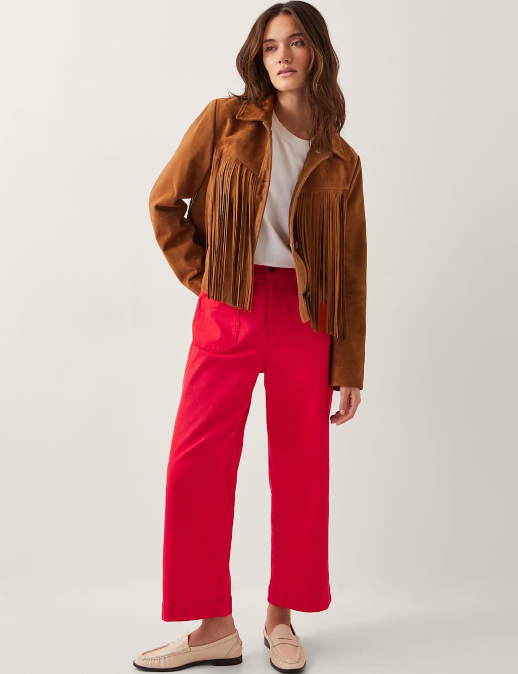High Waisted Straight Leg Cropped Jeans 2 of 4