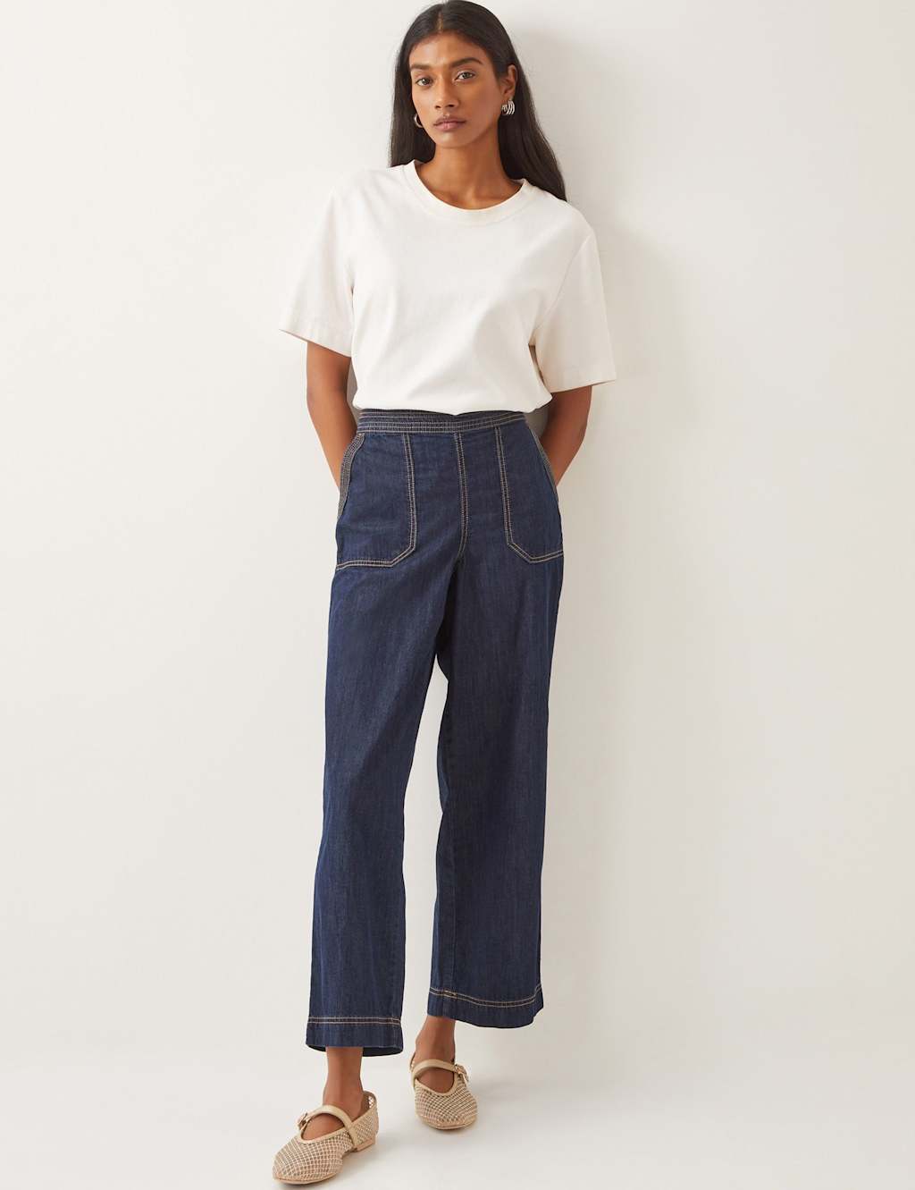 Wide Leg Cropped Jeans 2 of 5