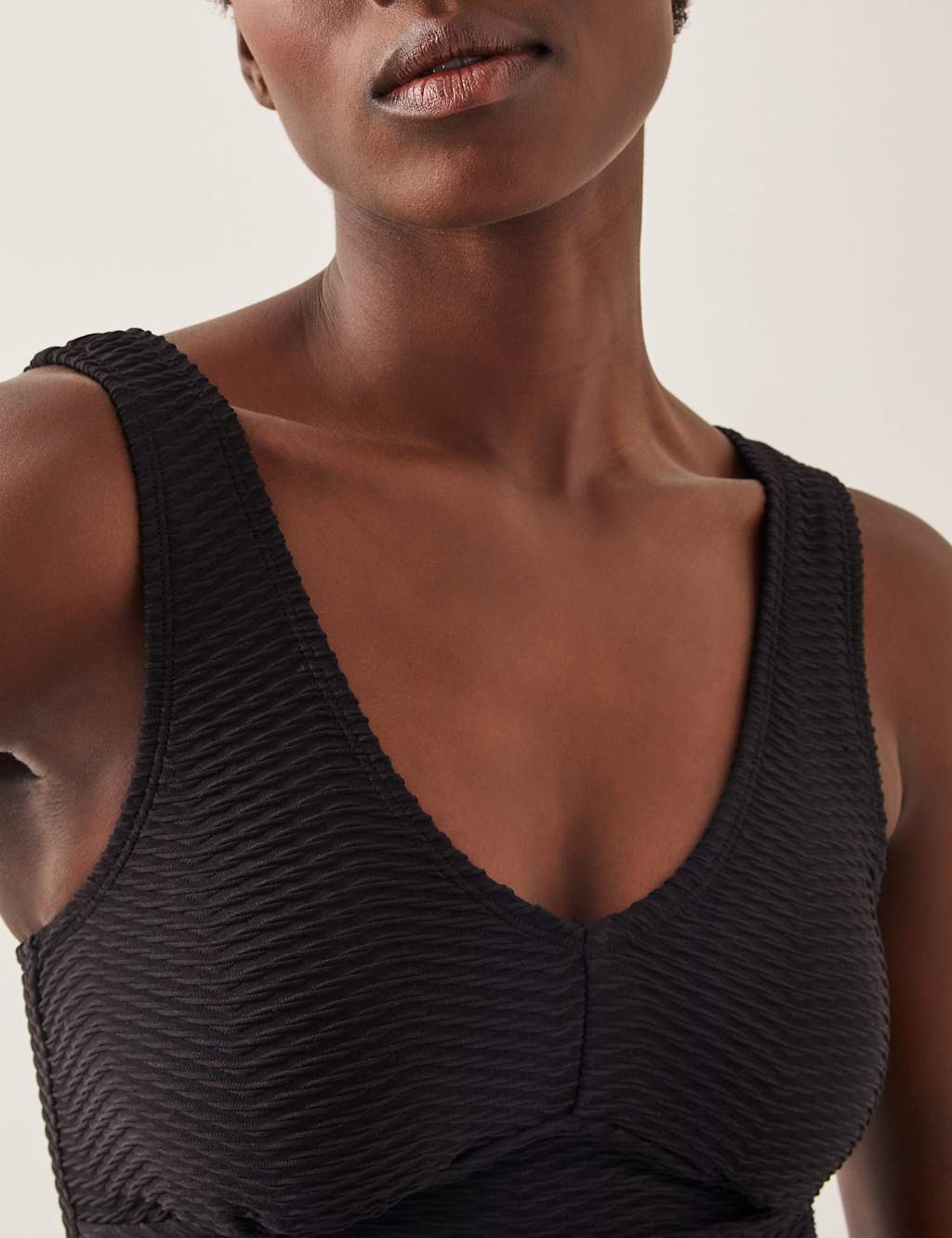 Textured V-Neck Bikini Top 3 of 4