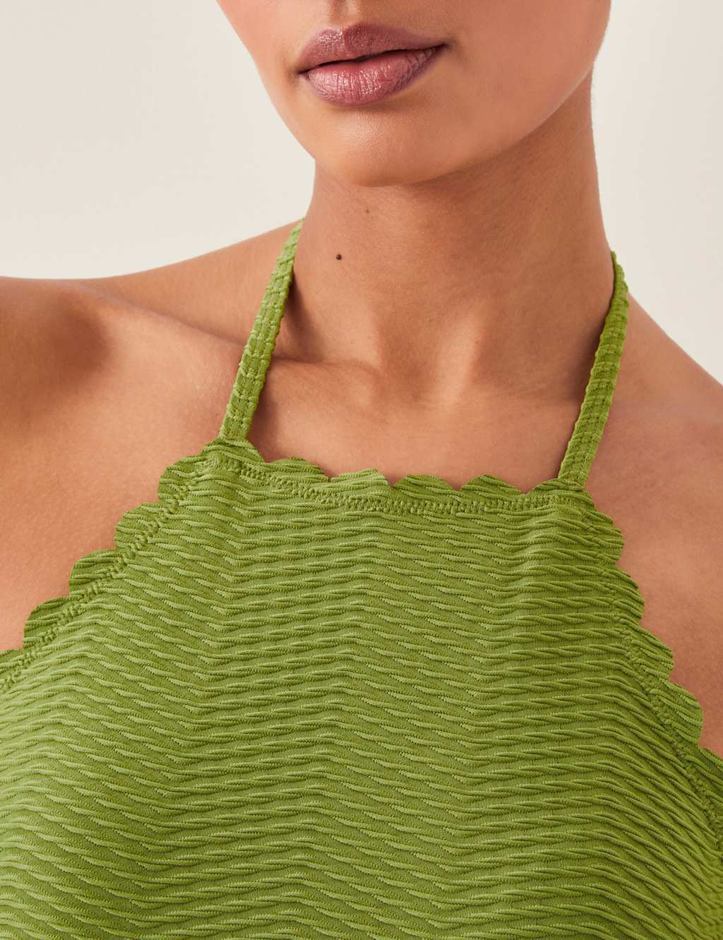Ribbed Halterneck Swimsuit 3 of 4