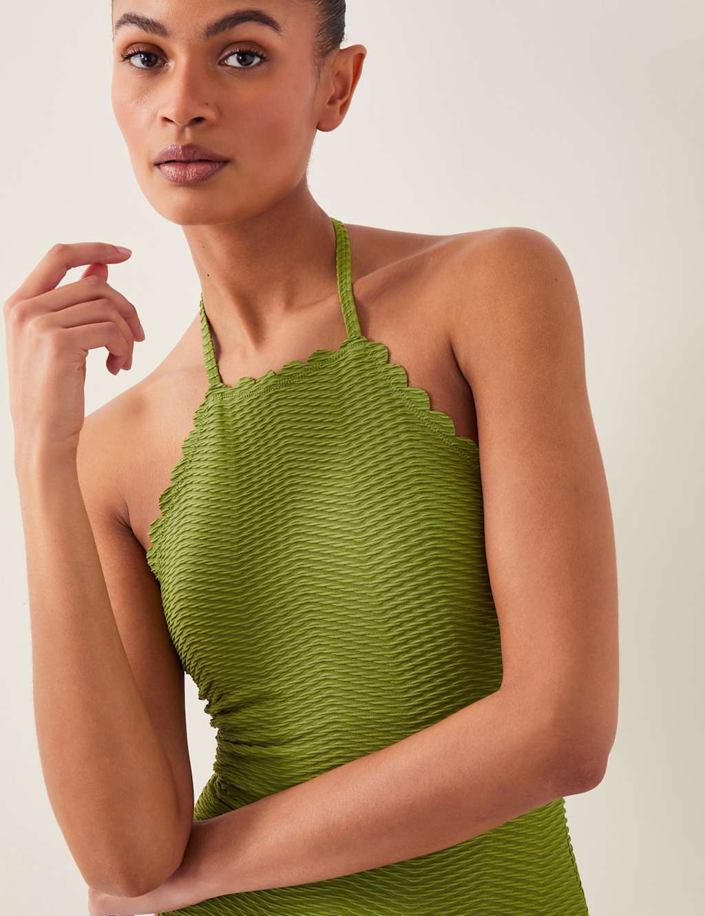 Ribbed Halterneck Swimsuit 4 of 4