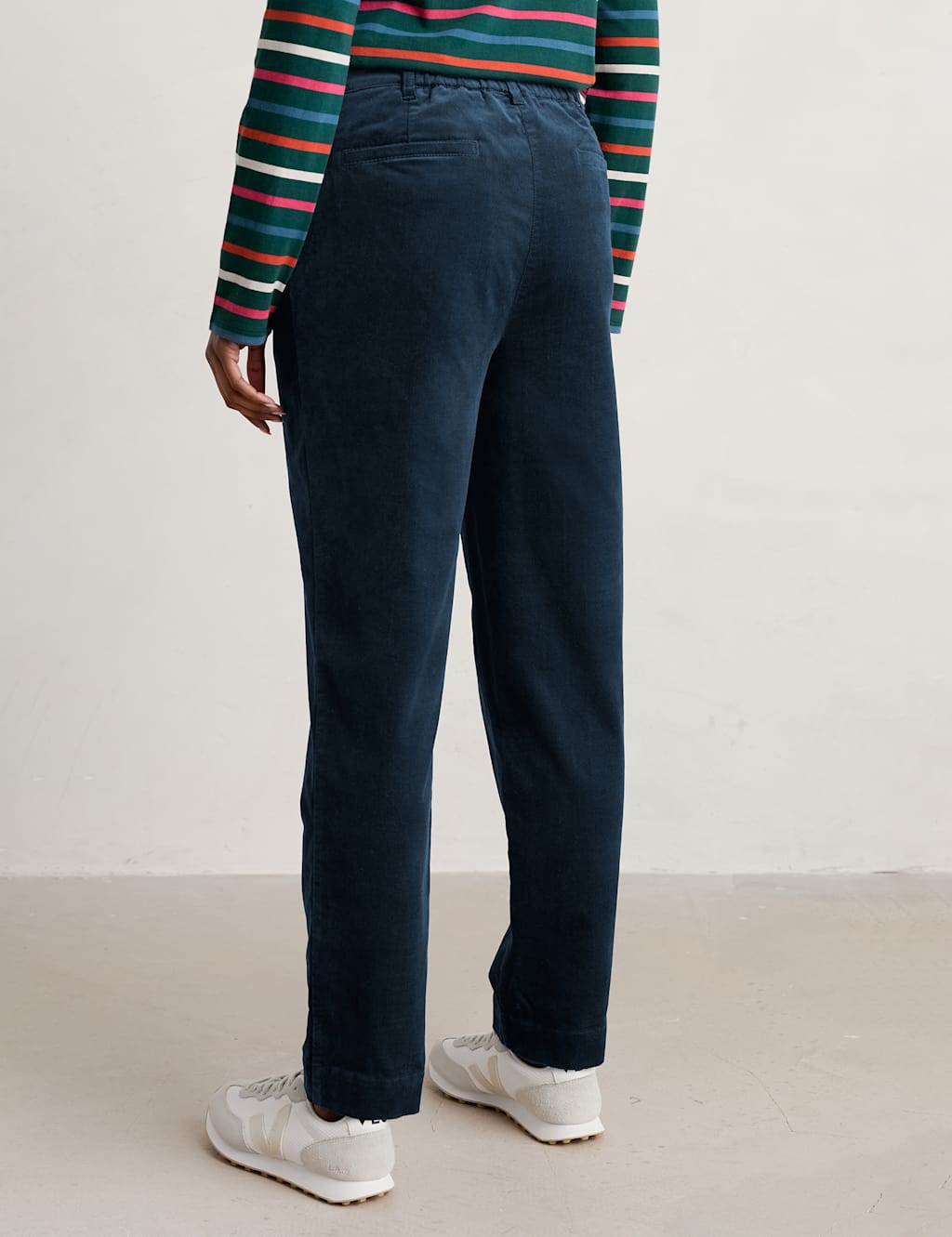 Cotton Rich Tapered Ankle Grazer Trousers 4 of 5